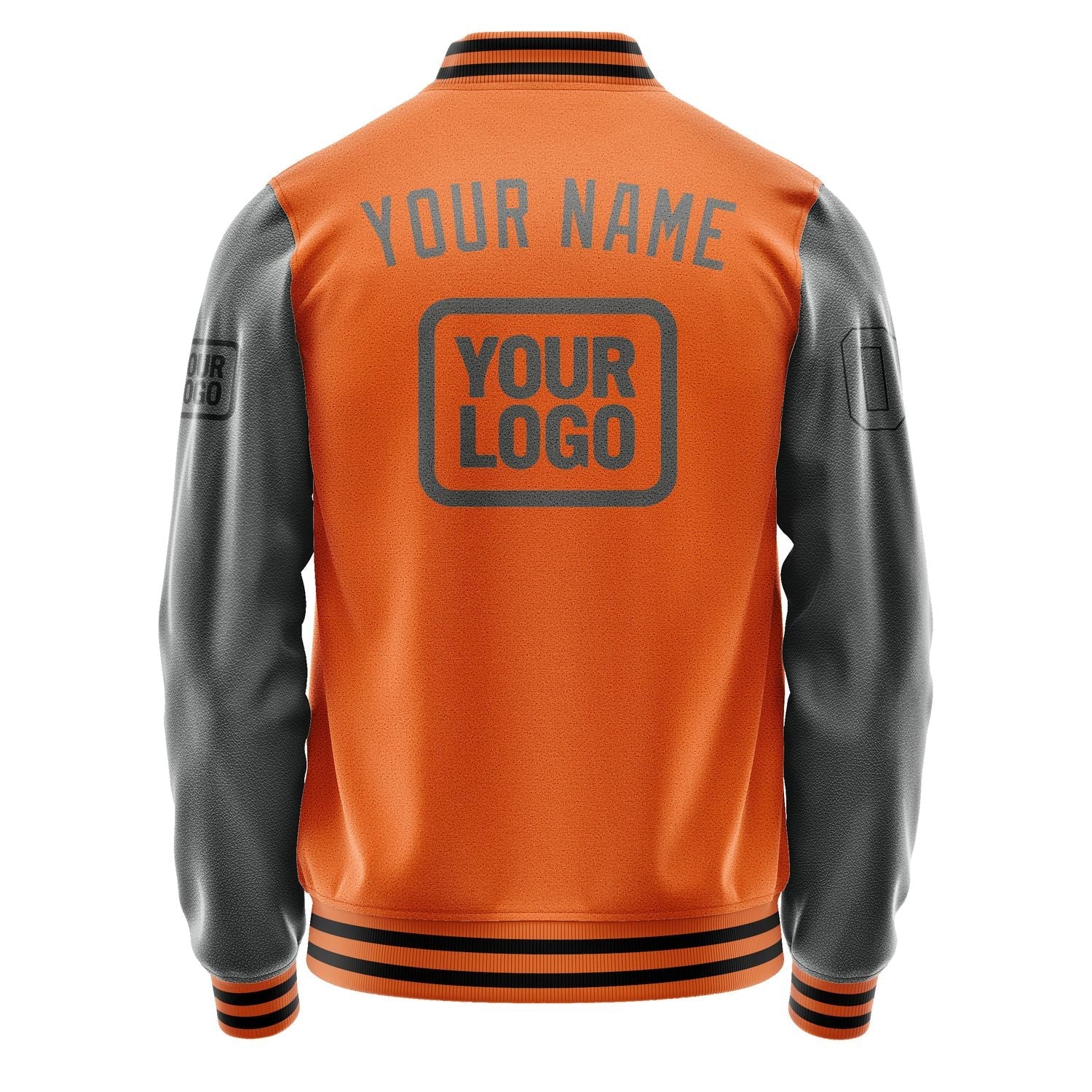 Custom Orange Dark Grey Jacket JA282820281717202017