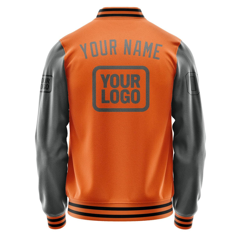 Custom Orange Dark Grey Jacket JA282820281717202017