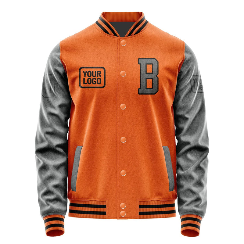 Custom Orange Dark Grey Jacket JA282820281717202017