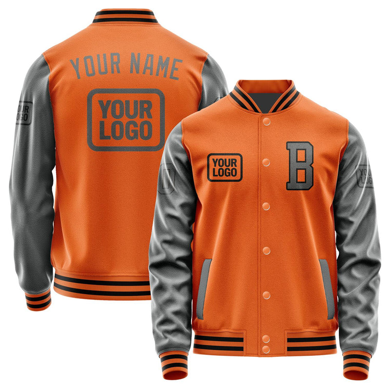 Custom Orange Dark Grey Jacket JA282820281717202017