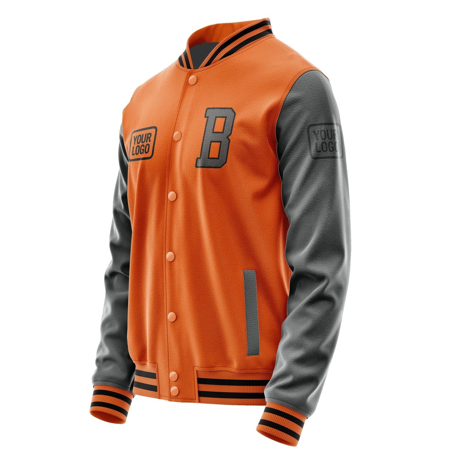 Custom Orange Dark Grey Jacket JA282820281717202017