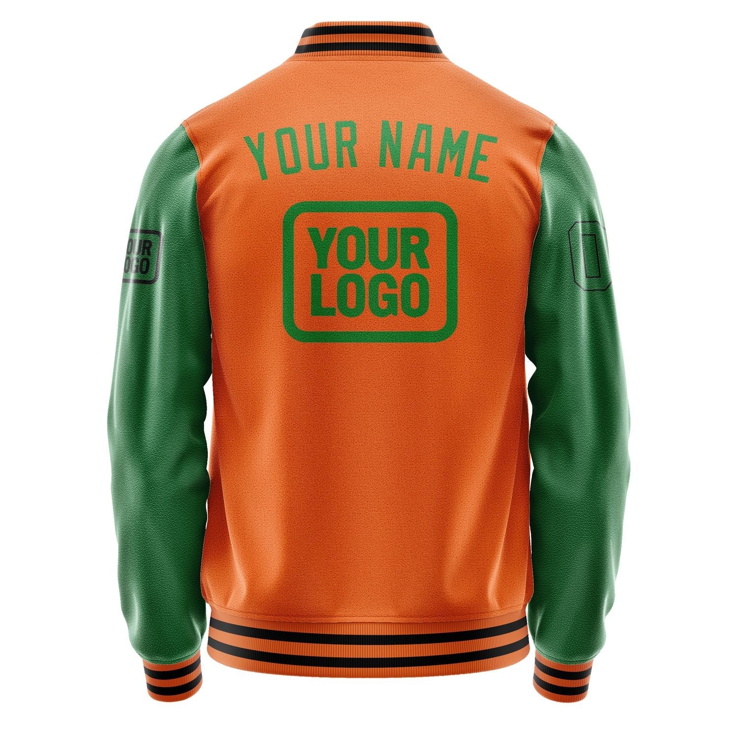 Custom Orange Emerald Green Jacket JA282824281717242417