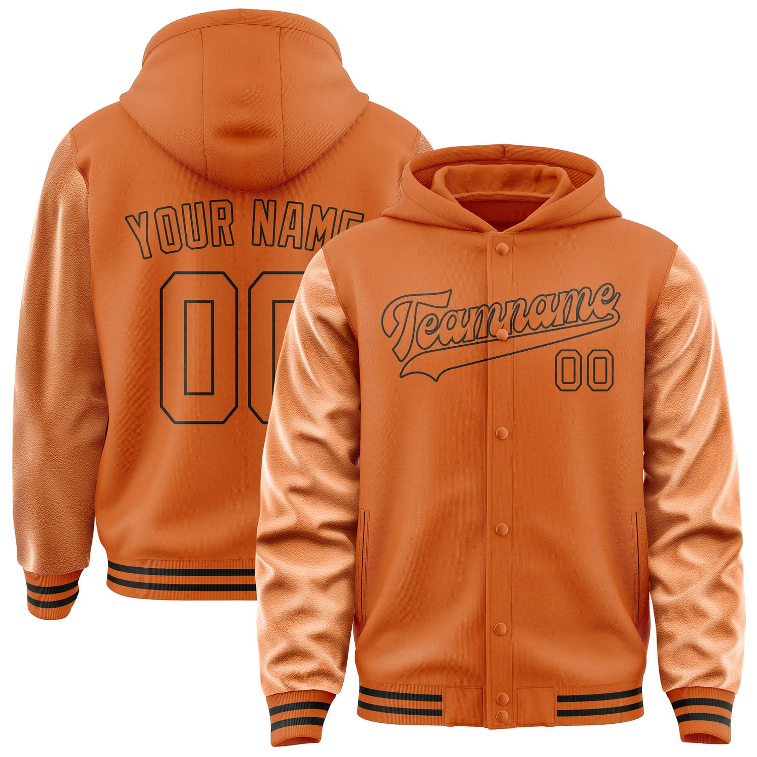 Veste orange personnalisée