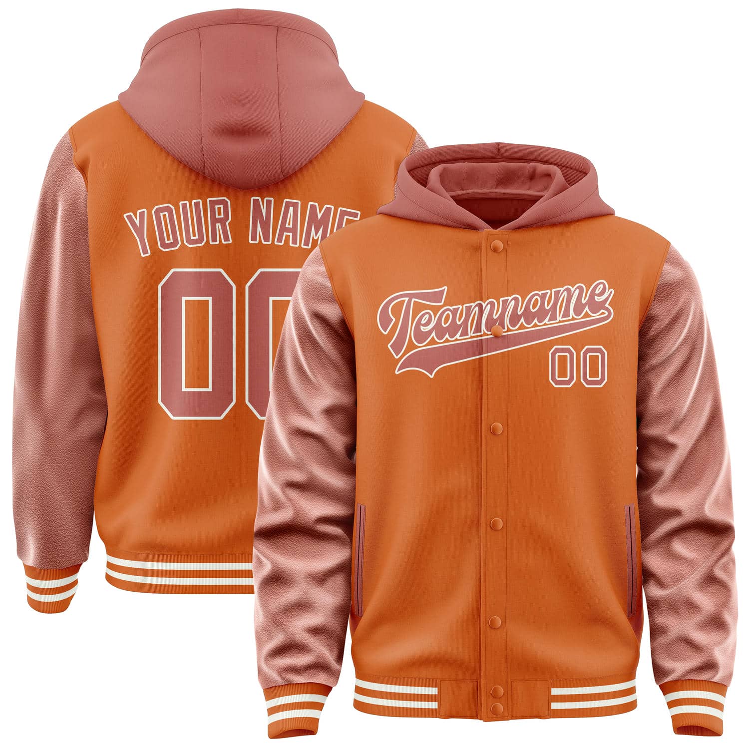 Veste personnalisée Orange Copper Rose