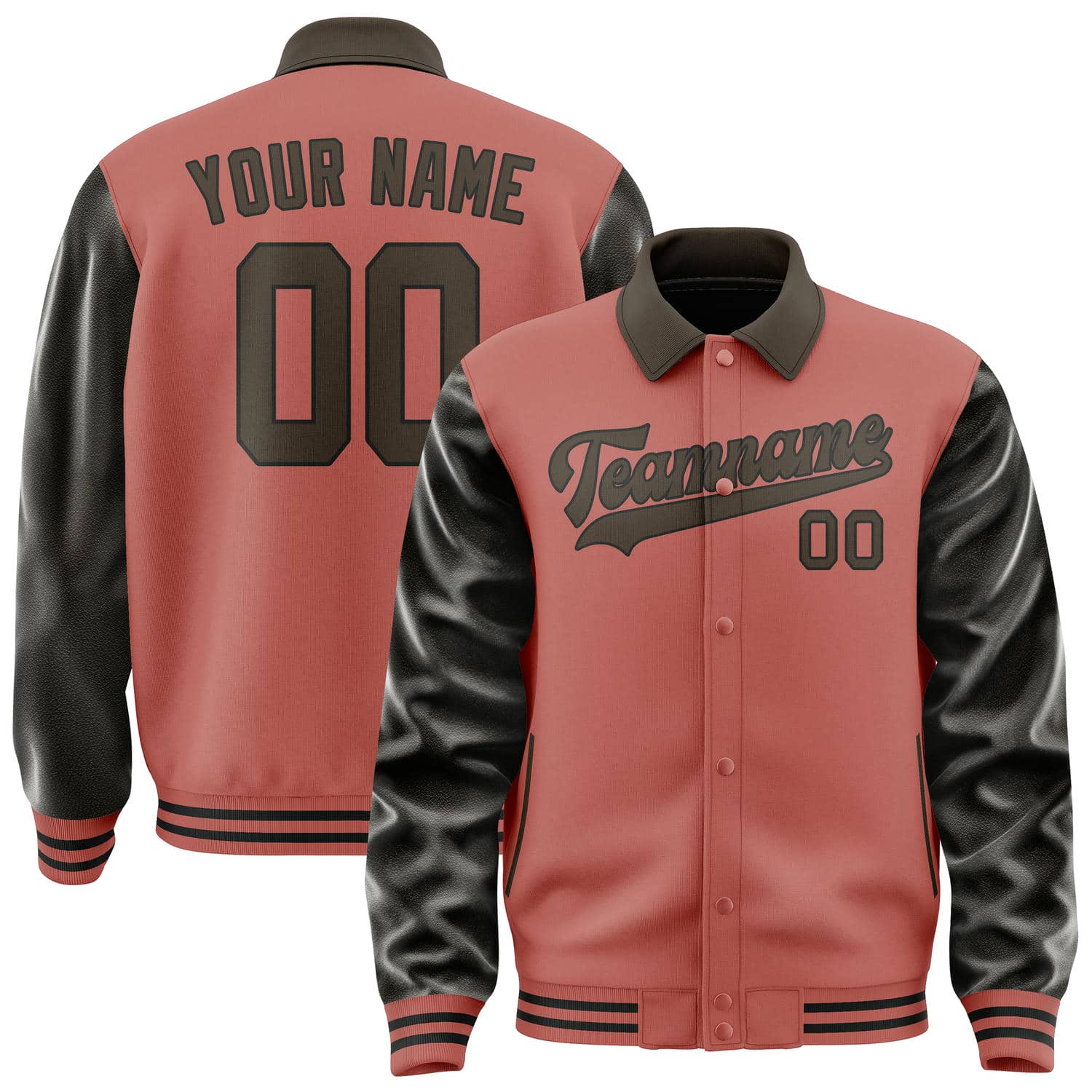 Veste personnalisée en cuivre rose marron