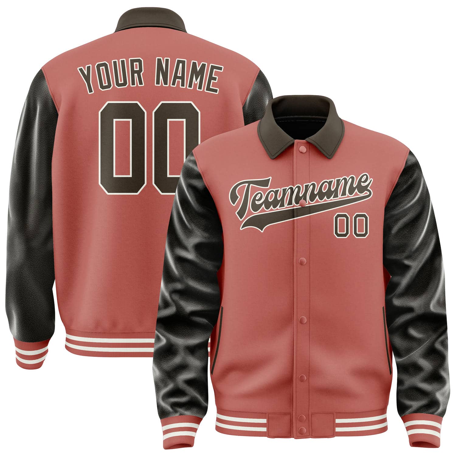 Veste personnalisée en cuivre rose marron