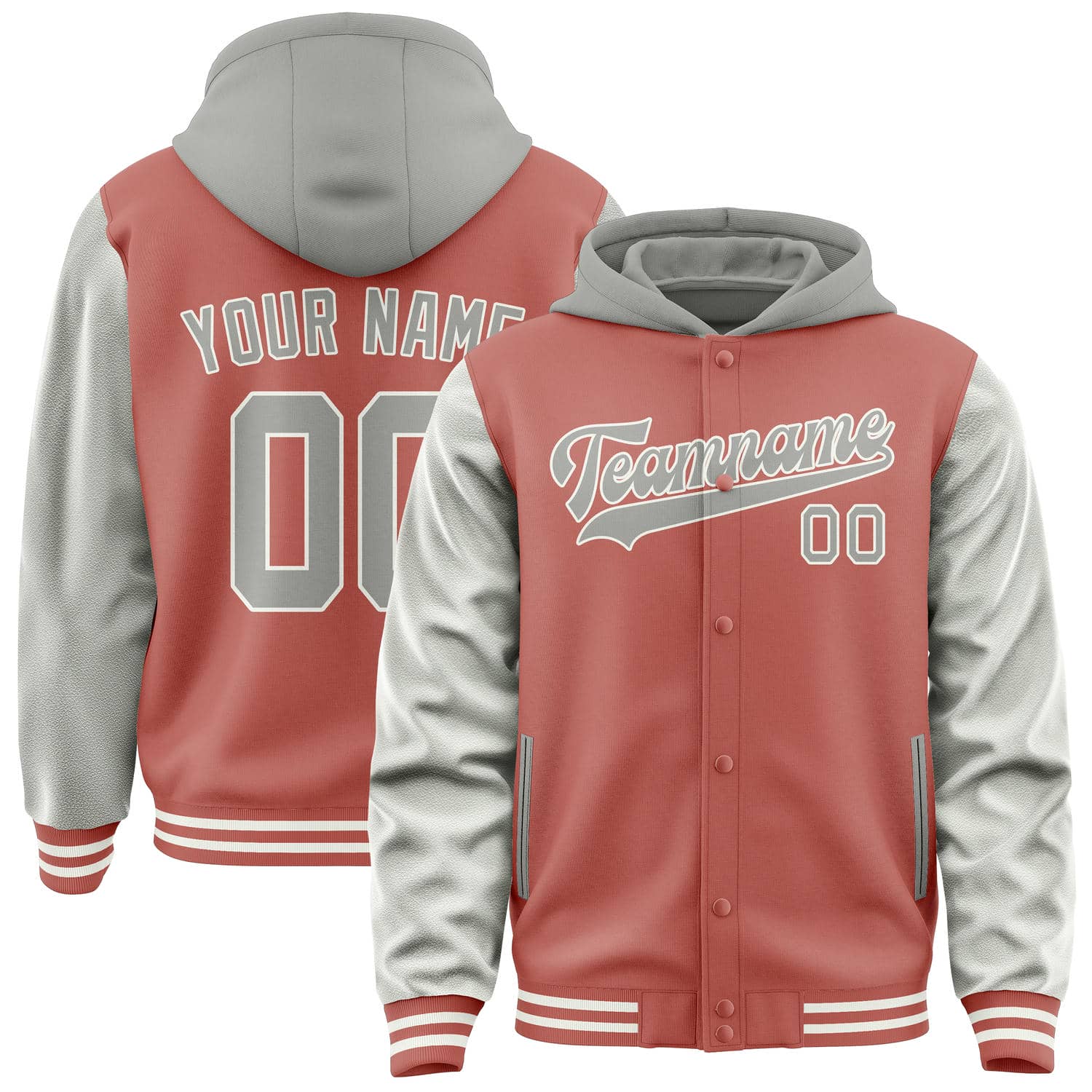 Veste personnalisée en cuivre rose gris