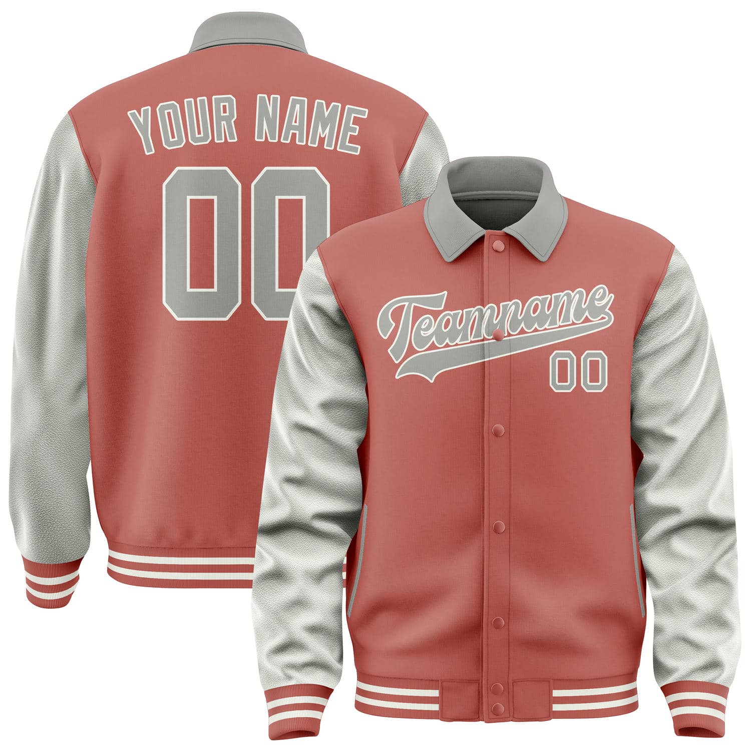 Veste personnalisée en cuivre rose gris