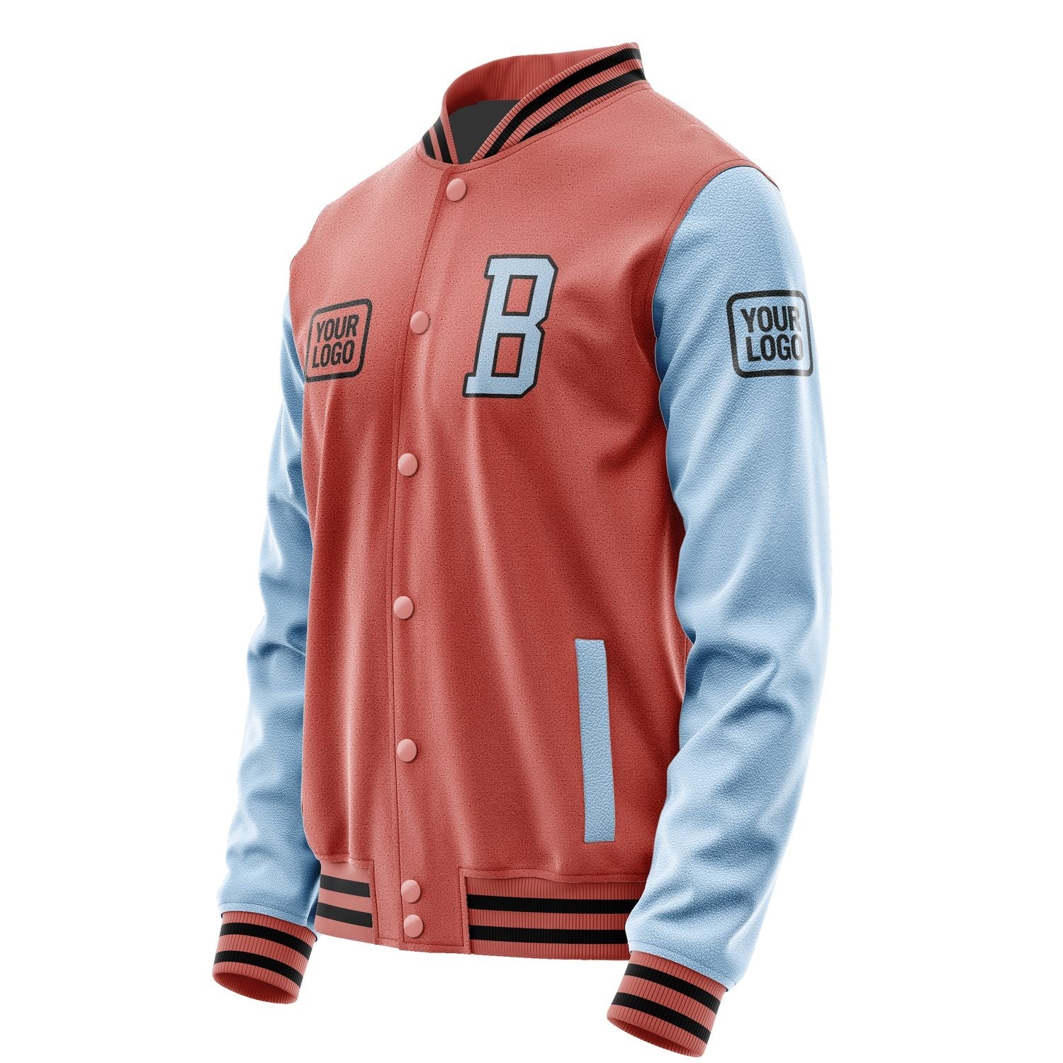 Custom Copper Rose Light Blue Jacket JA292908291717080817