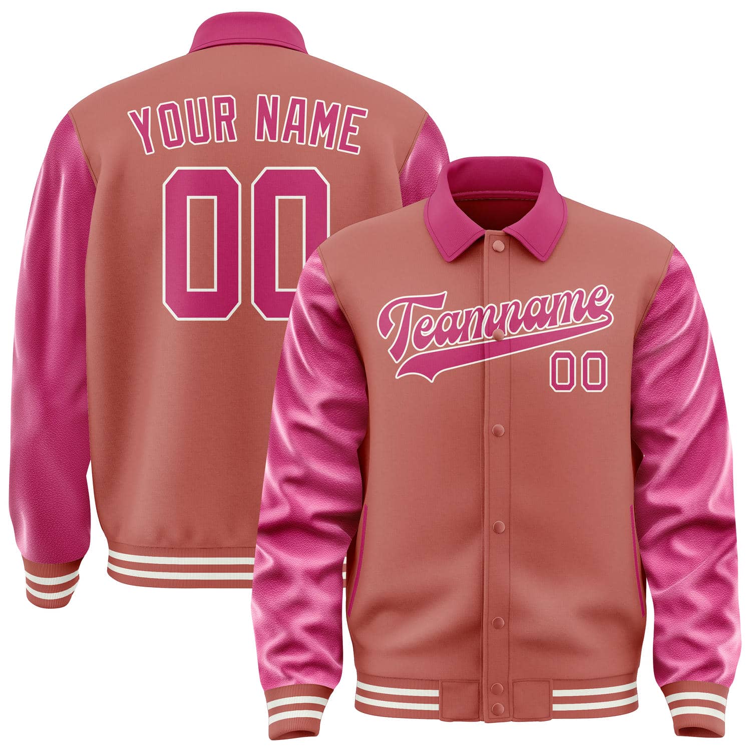 Veste personnalisée rose cuivrée