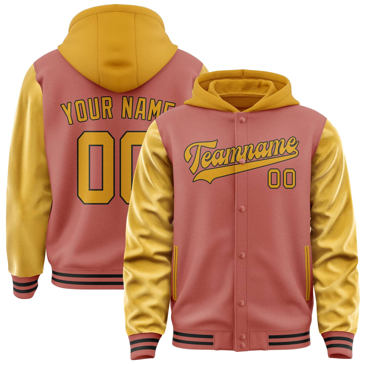 Veste jaune personnalisée Copper Rose