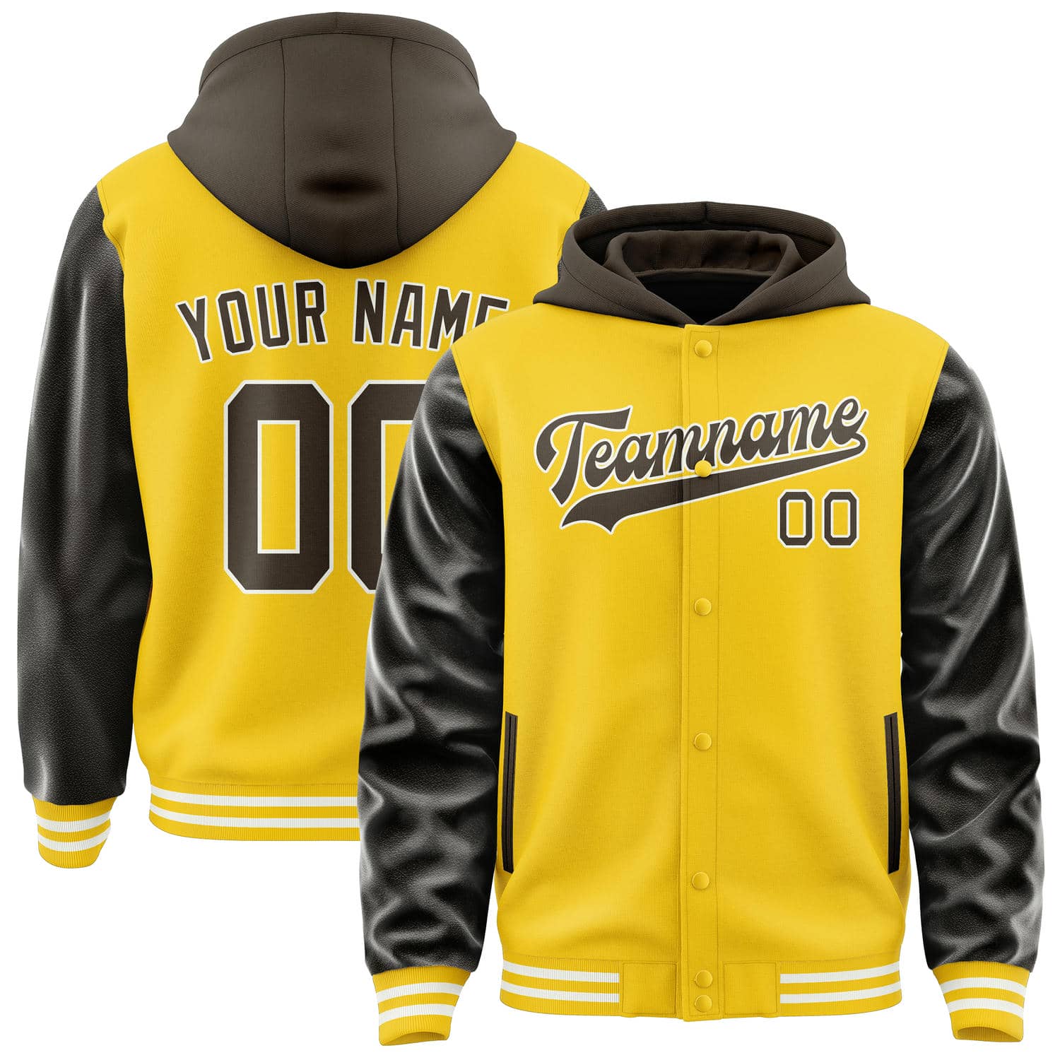 Veste marron doré personnalisée