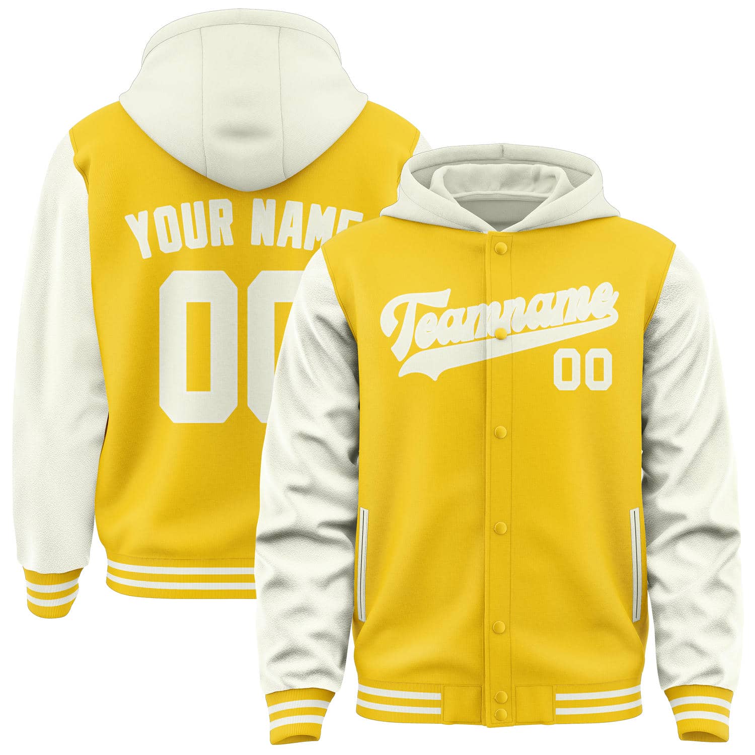 Veste crème dorée personnalisée