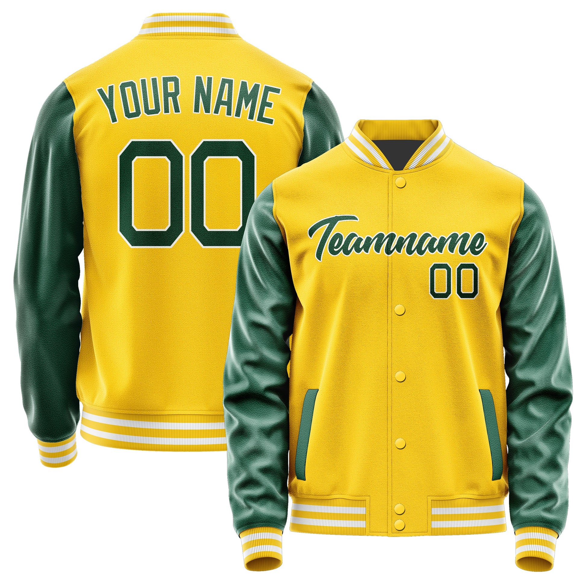 Custom Gold Green Jacket JA3030053018B21805