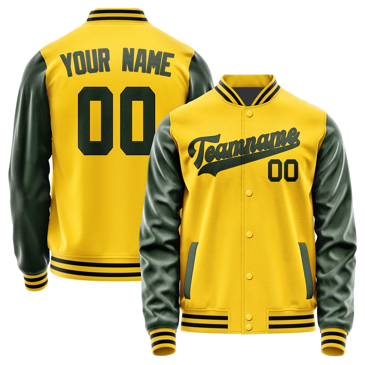 Custom Gold Dark Green Jacket JA3030063017B31706