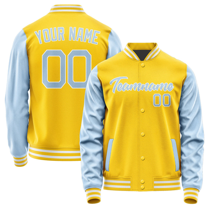 Custom Gold Light Blue Jacket JA3030083018B21808