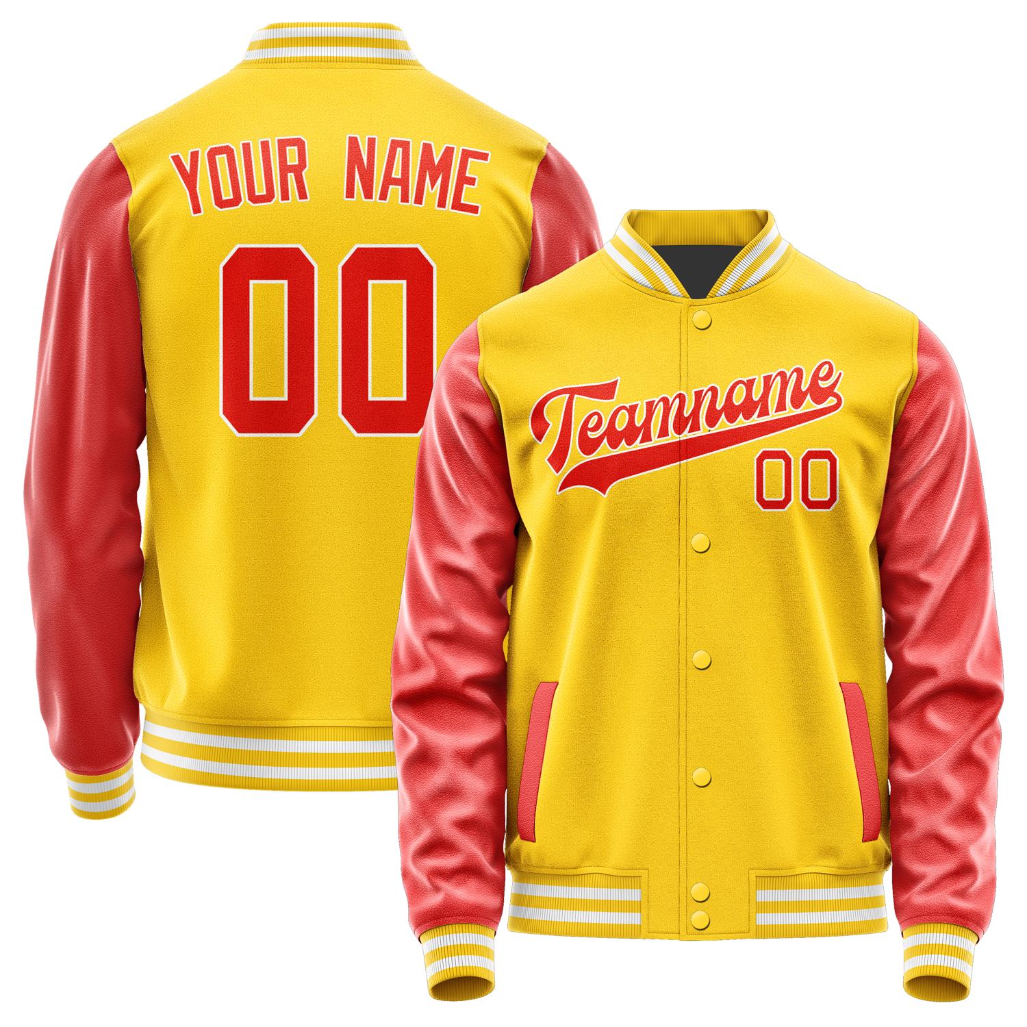 Custom Gold Orange Red Jacket JA3030123018B31812