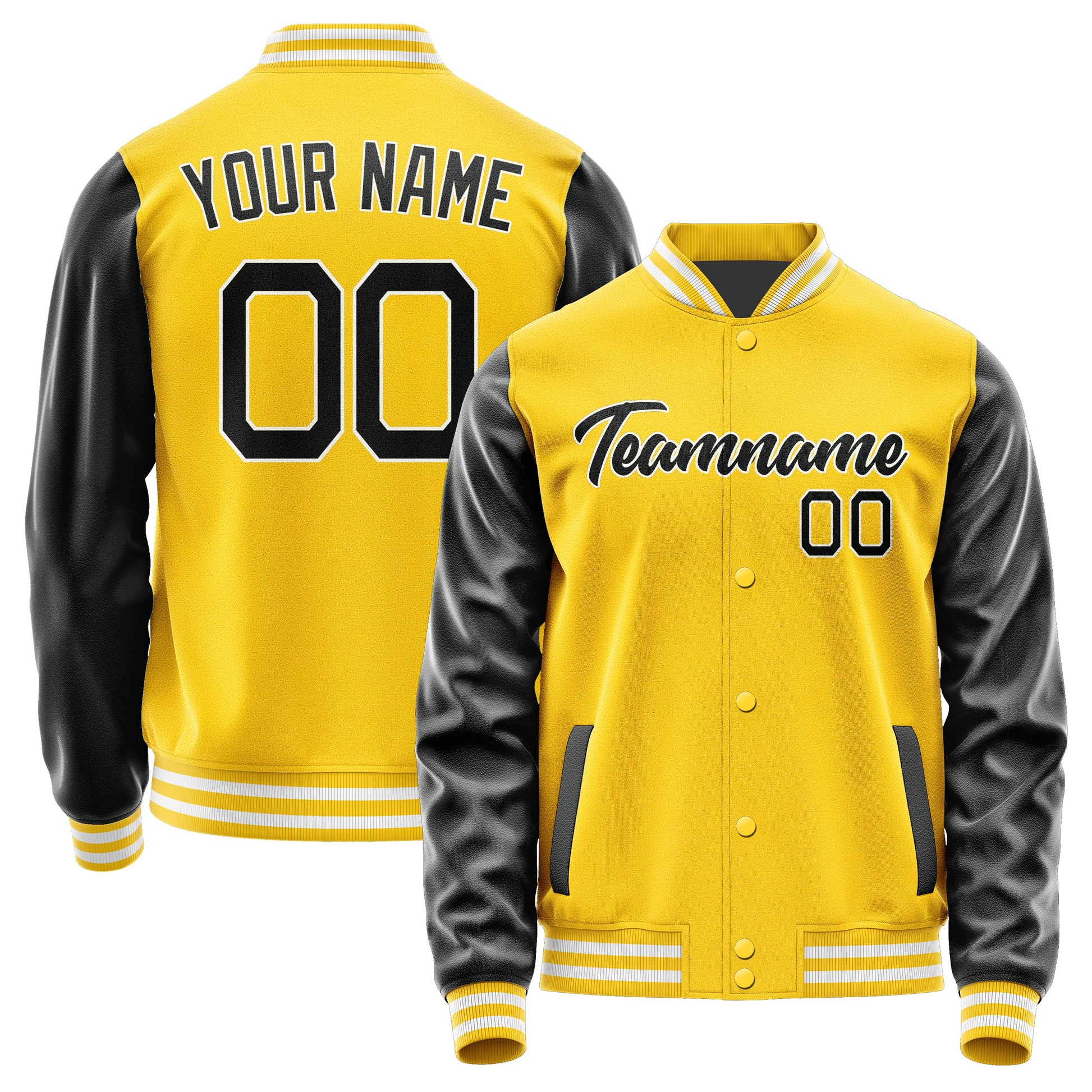 Custom Gold Black Jacket JA3030173018B21817