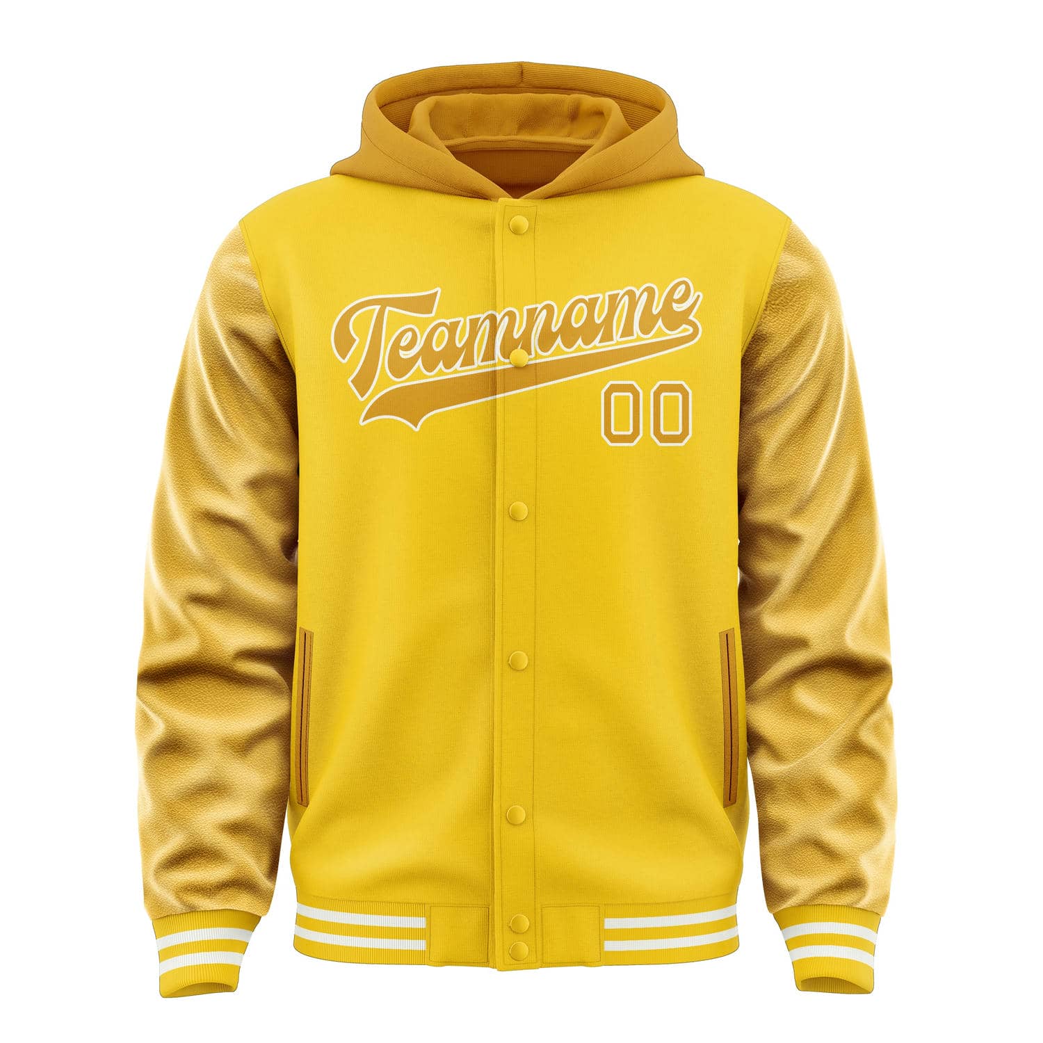 Veste jaune dorée personnalisée