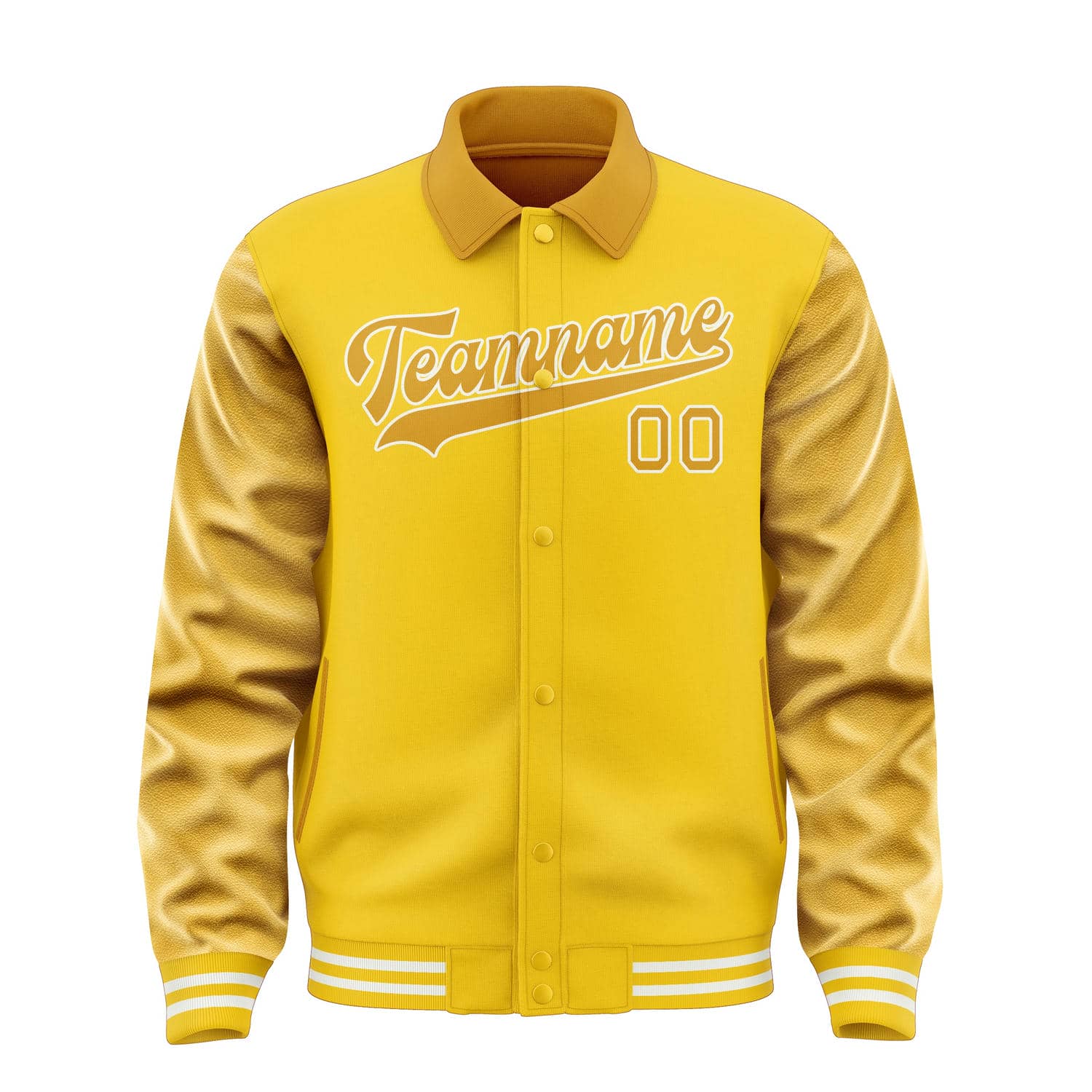 Veste jaune dorée personnalisée