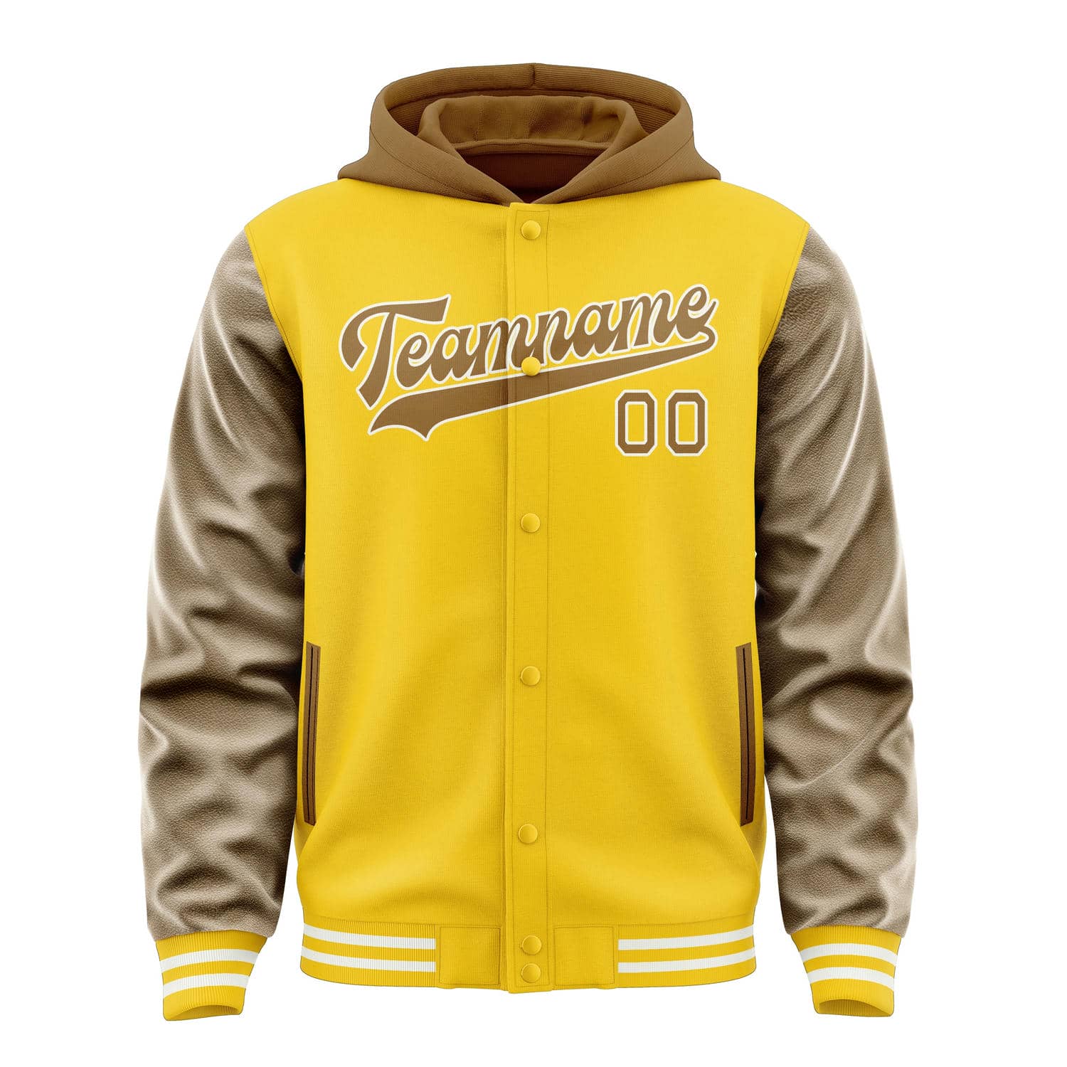 Veste kaki dorée personnalisée