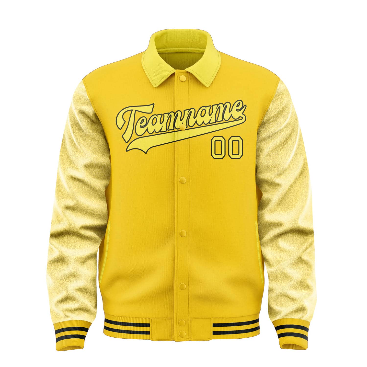 Veste jaune clair dorée personnalisée