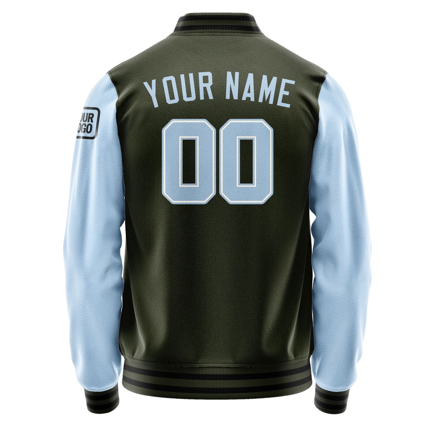 Custom Olive Light Blue Jacket Jb0202080217081817