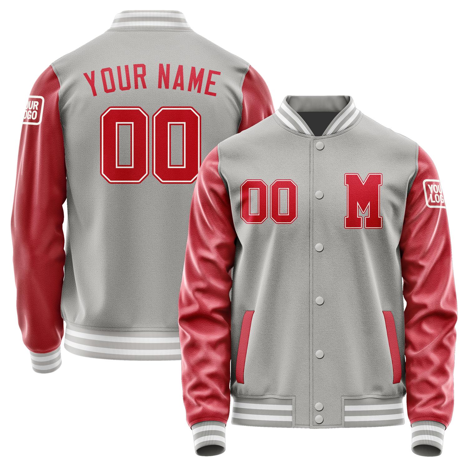 Custom Gray Red Jacket Jb0404140418141818