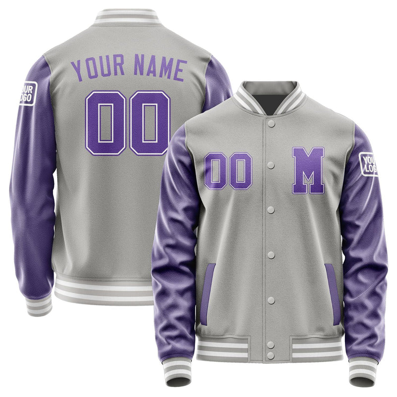Custom Gray Light Purple Jacket Jb0404230418231818