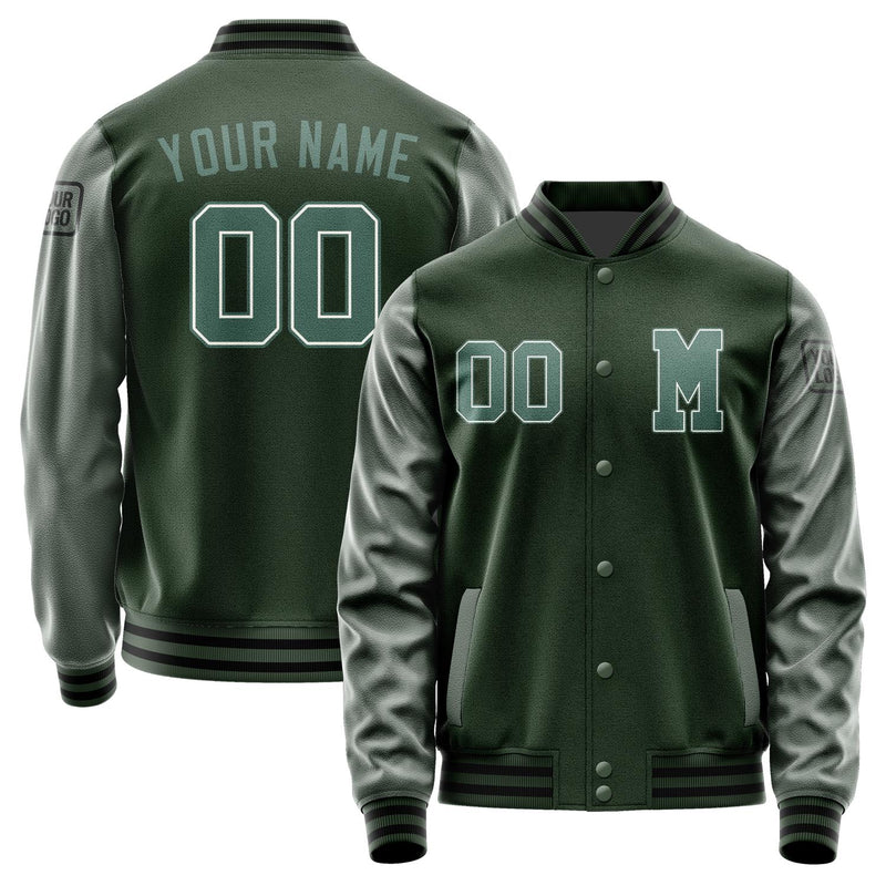 Custom Dark Green Blue Green Jacket Jb0606270617271817