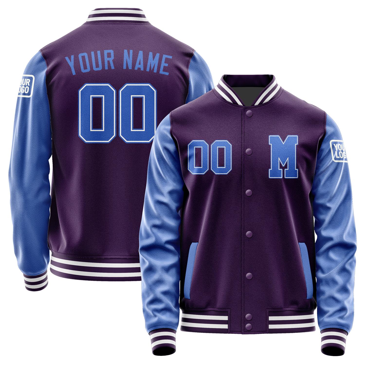 Custom Purple Sky Blue Jacket Jb0707090718091818