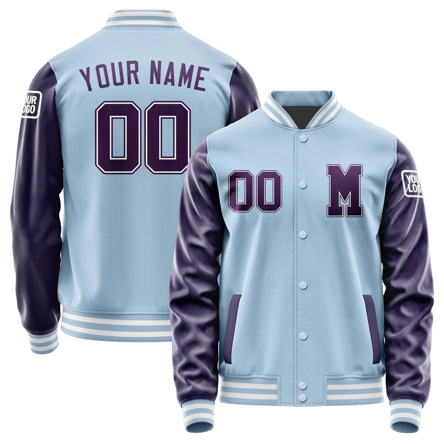 Custom Light Blue Purple Jacket Jb0808070818071818