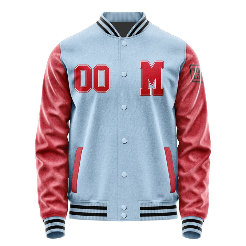 Custom Light Blue Red Jacket Jb0808140817141817