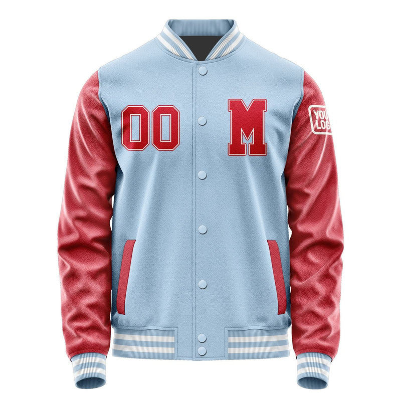 Custom Light Blue Red Jacket Jb0808140818141818