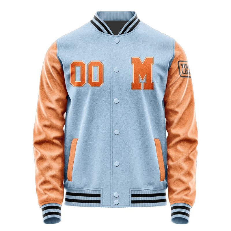 Custom Light Blue Orange Jacket Jb0808280817281817
