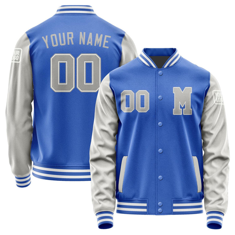 Custom Sky Blue Gray Jacket Jb0909040918041818