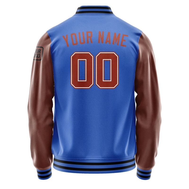 Custom Sky Blue Coral Red Jacket Jb0909160917161817