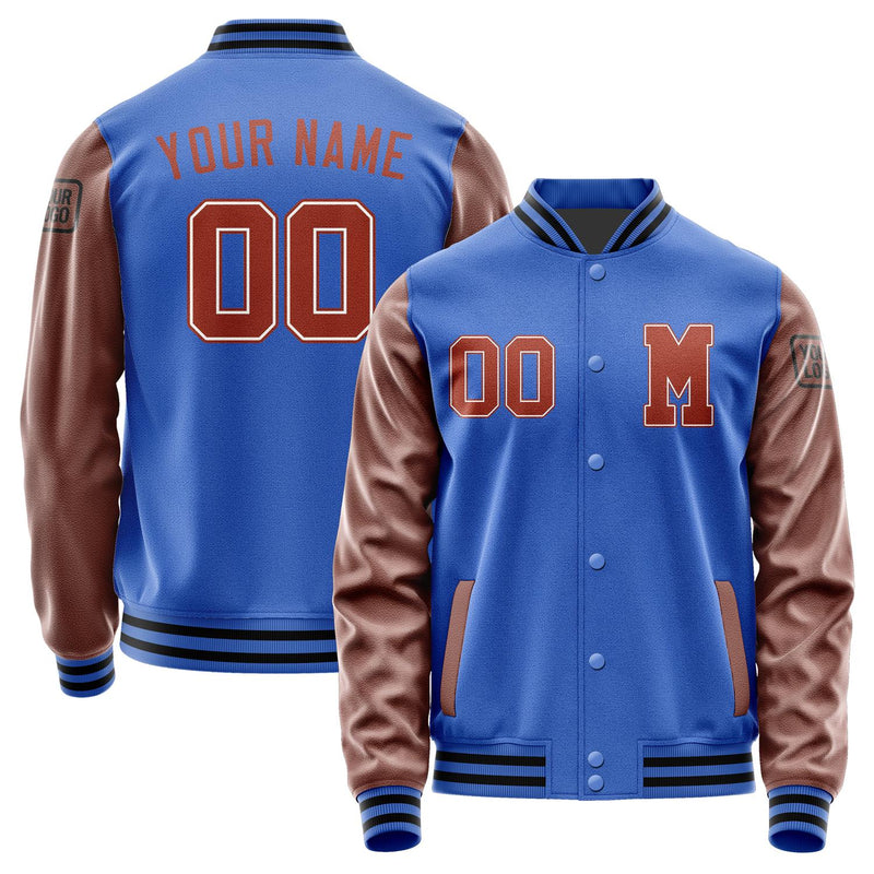 Custom Sky Blue Coral Red Jacket Jb0909160917161817