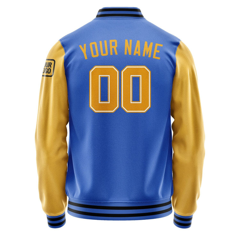 Custom Sky Blue Yellow Jacket Jb0909190917191817