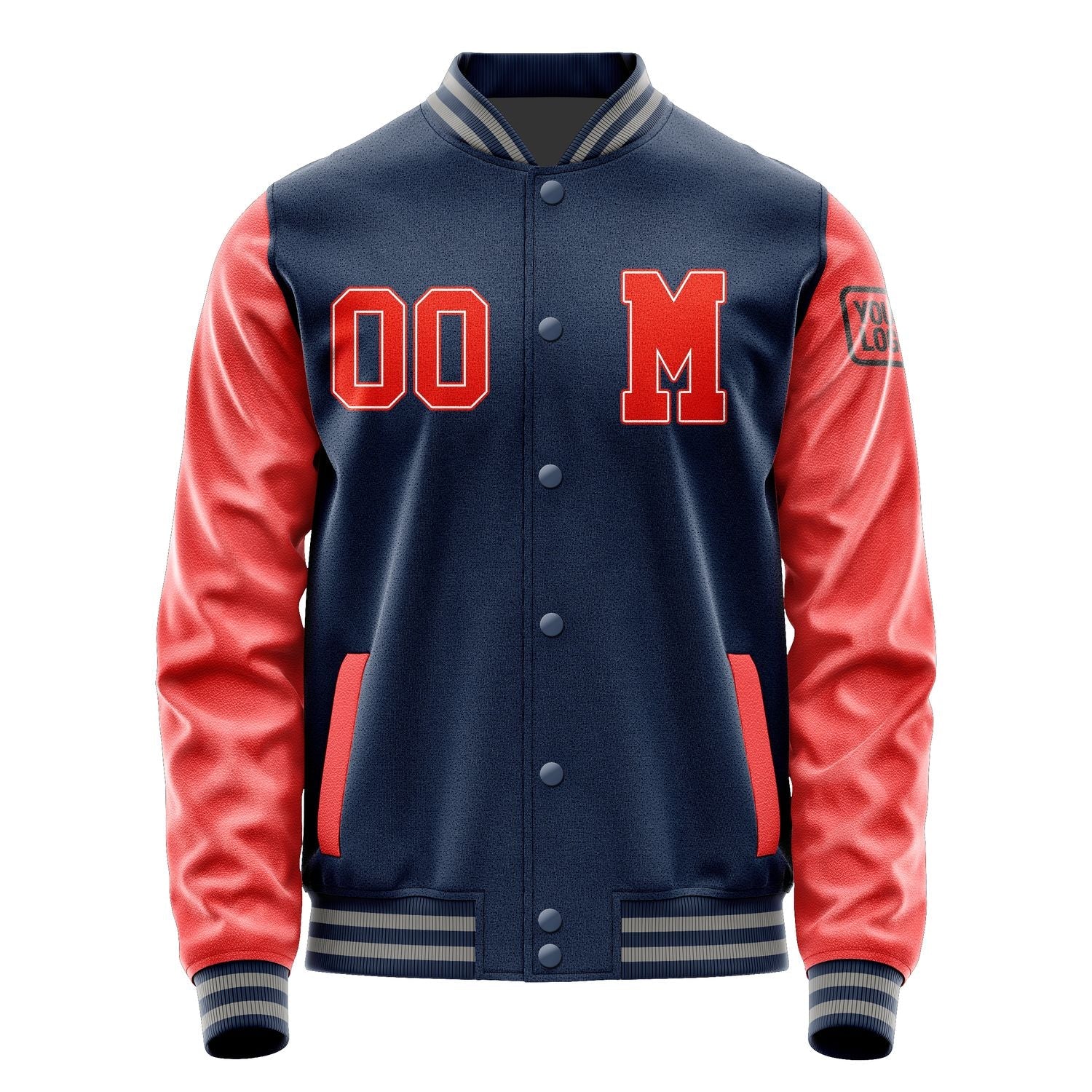 Custom Blue Orange Red Jacket Jb1010121004121817