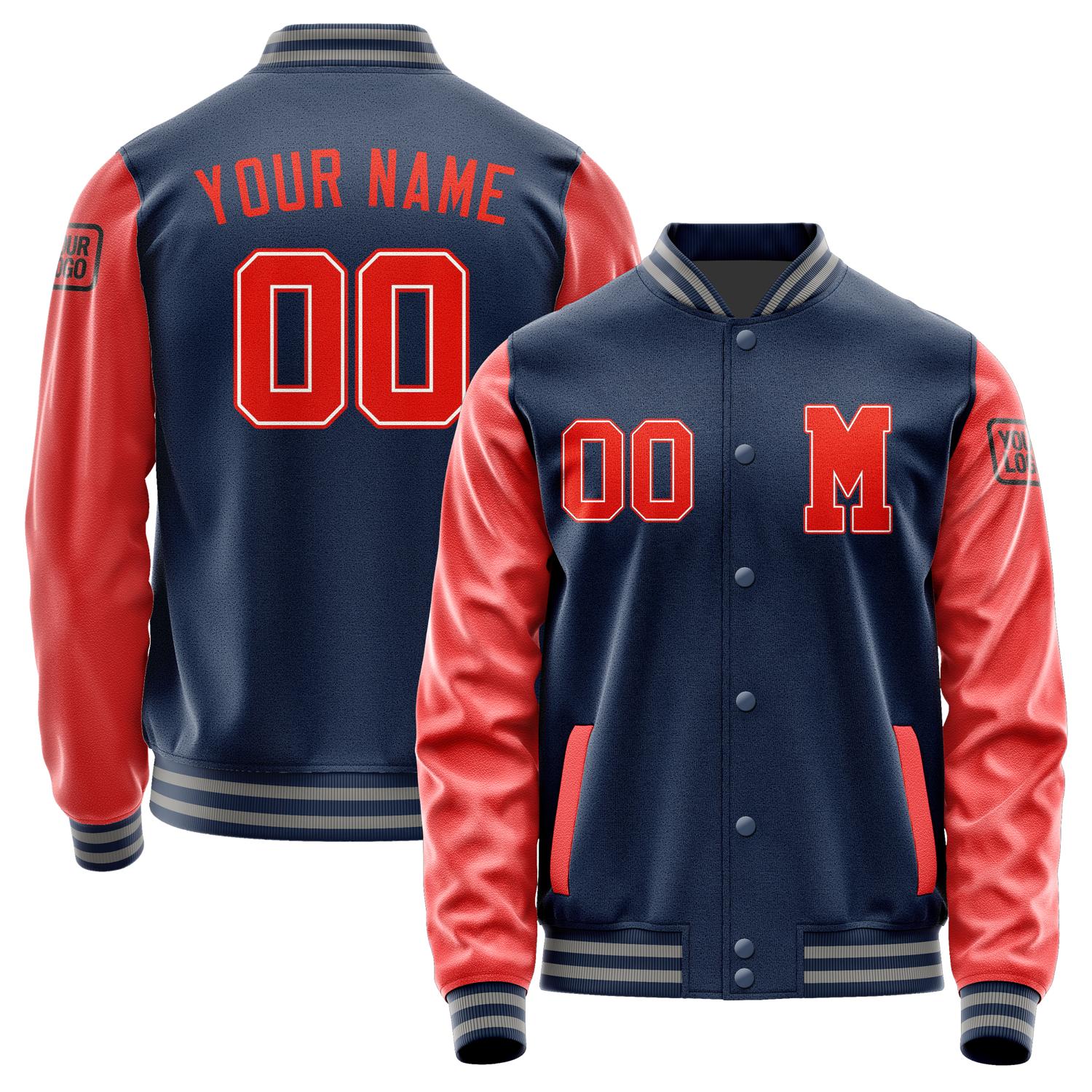 Custom Blue Orange Red Jacket Jb1010121004121817