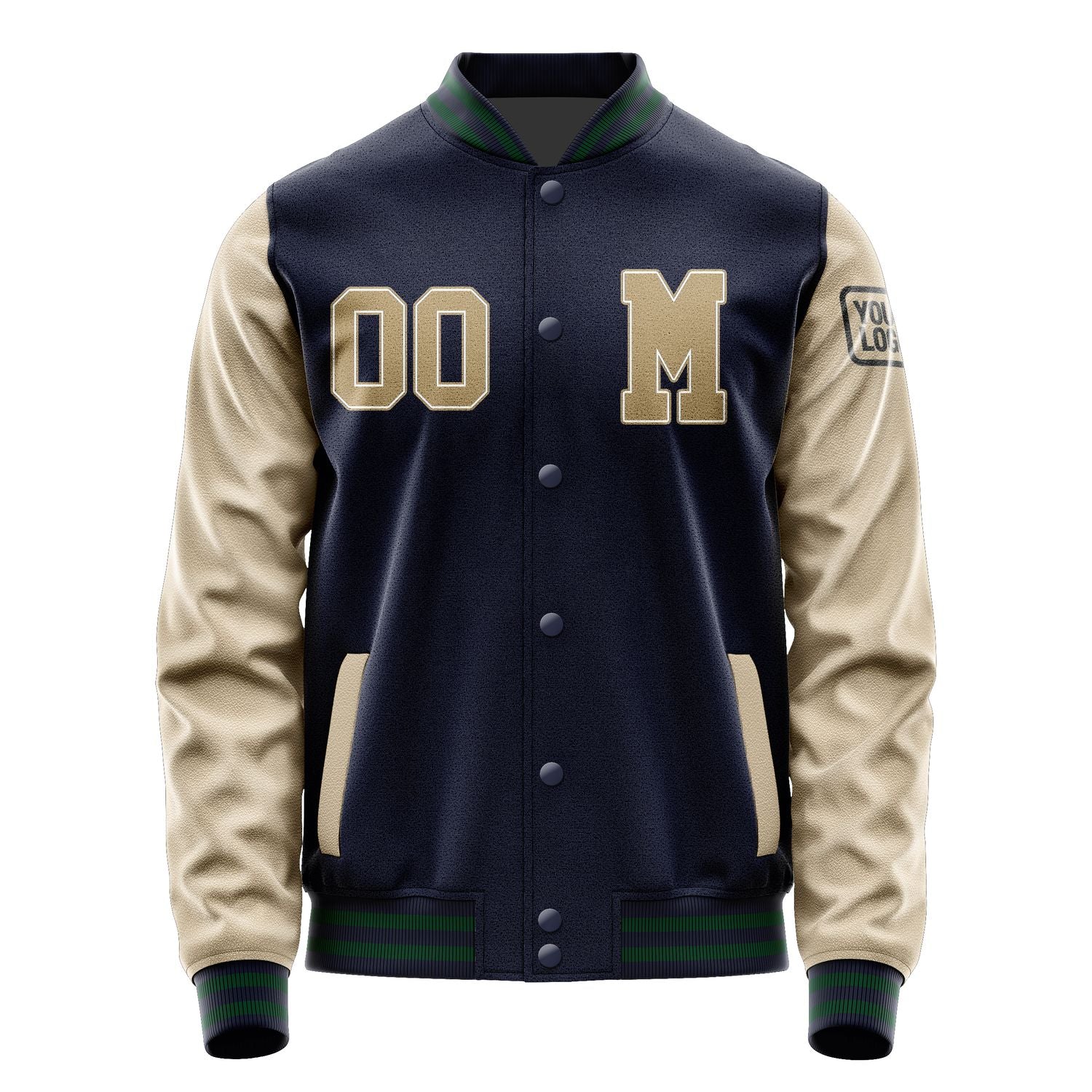 Custom Navy Light Khaki Jacket Jb1111251105251817