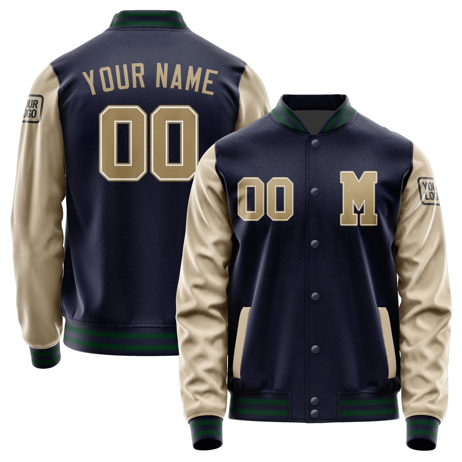 Custom Navy Light Khaki Jacket Jb1111251105251817