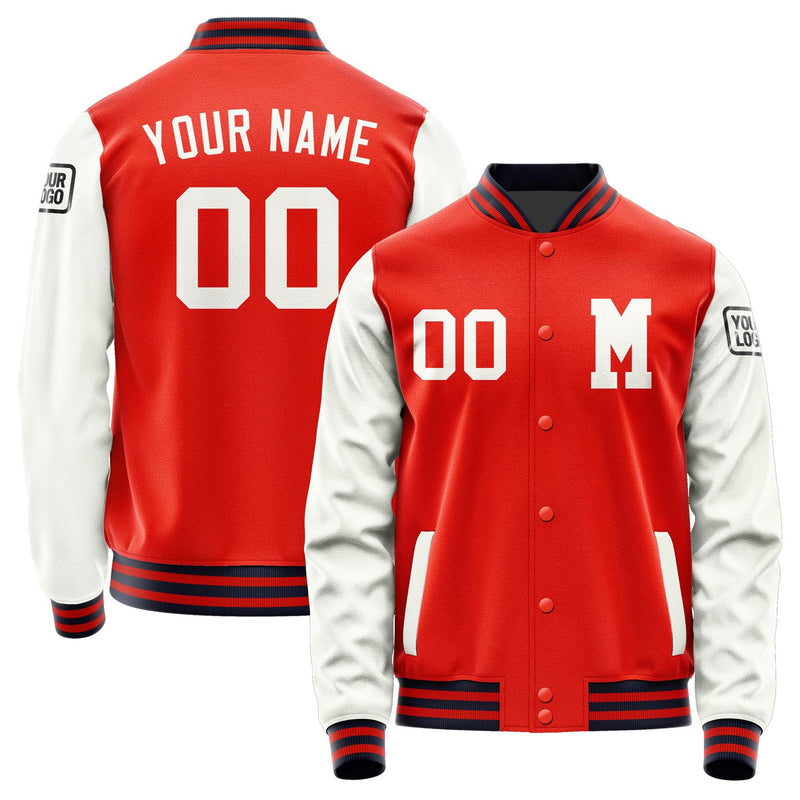 Custom Orange Red White Jacket Jb1212181112181817