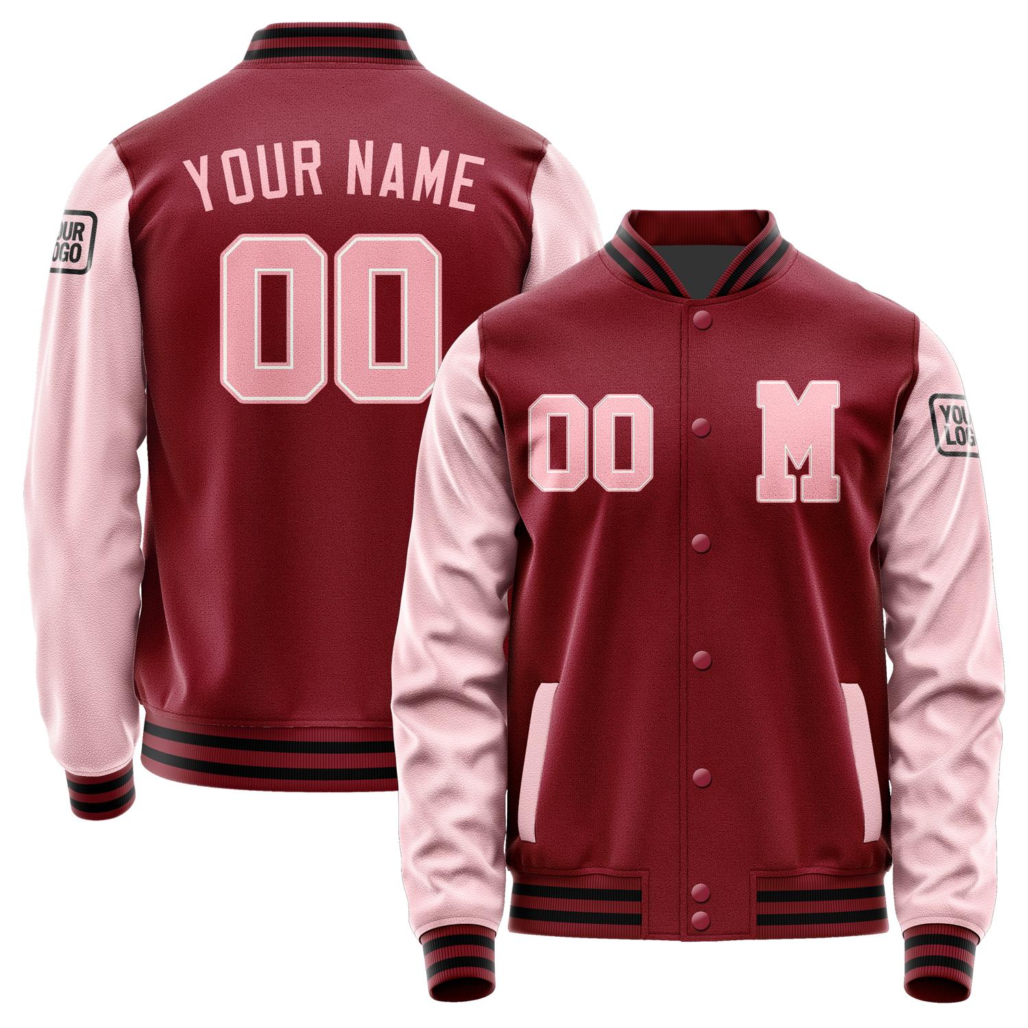 Custom Crimson Red Light Pink Jacket Jb1515211517211817
