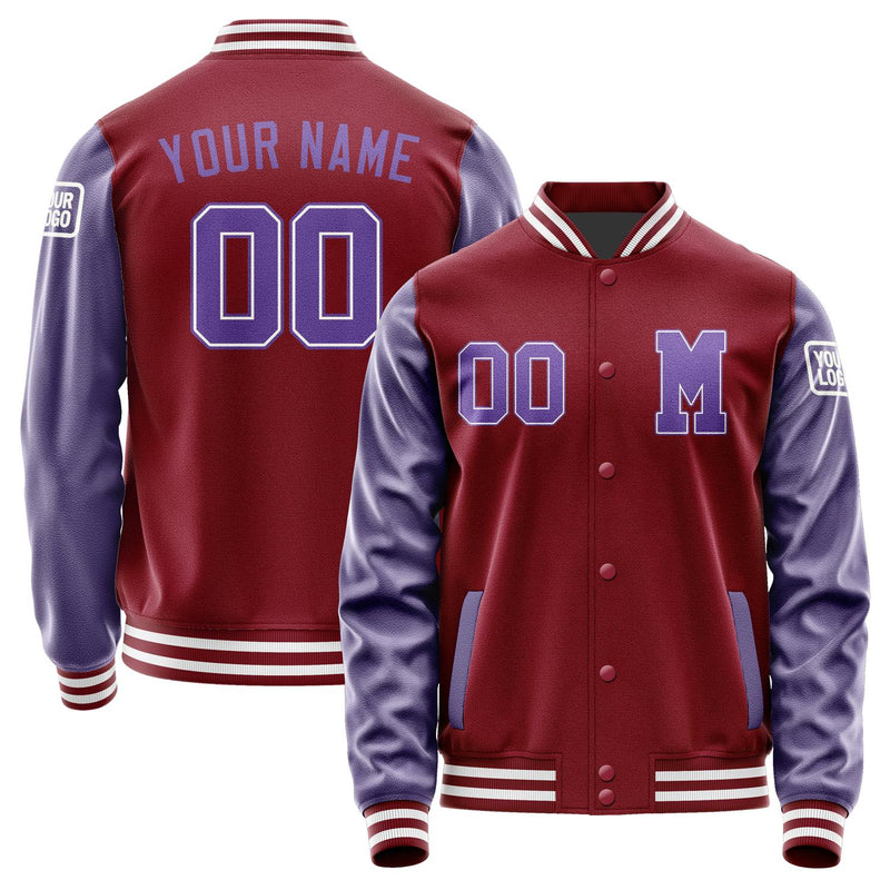 Custom Crimson Red Light Purple Jacket Jb1515231518231818