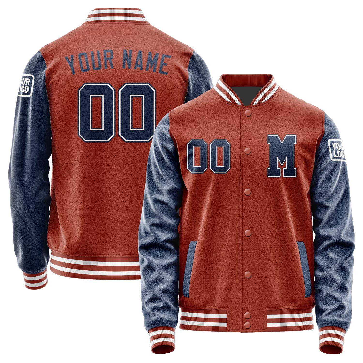 Custom Coral Red Blue Jacket Jb1616101618101818