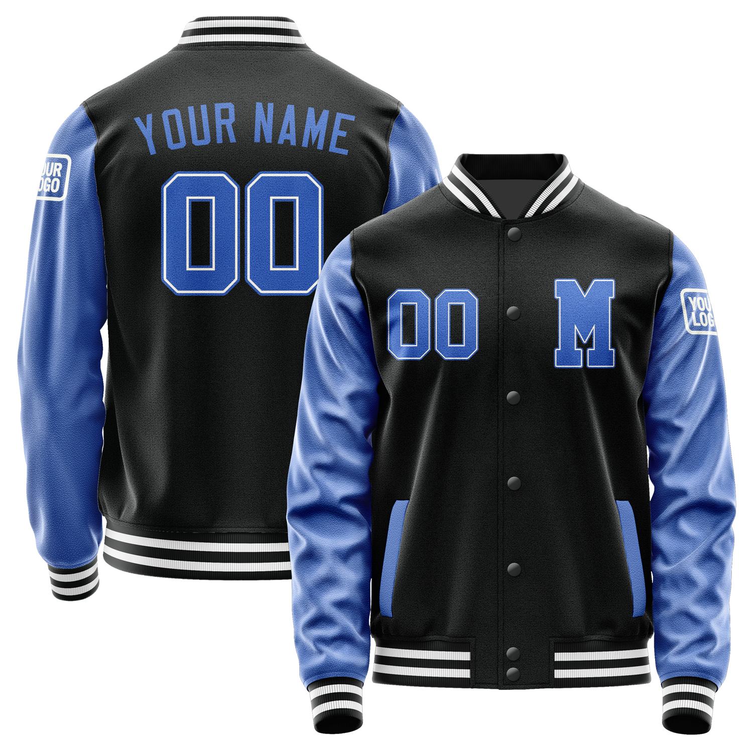 Custom Black Sky Blue Jacket Jb1717091718091818