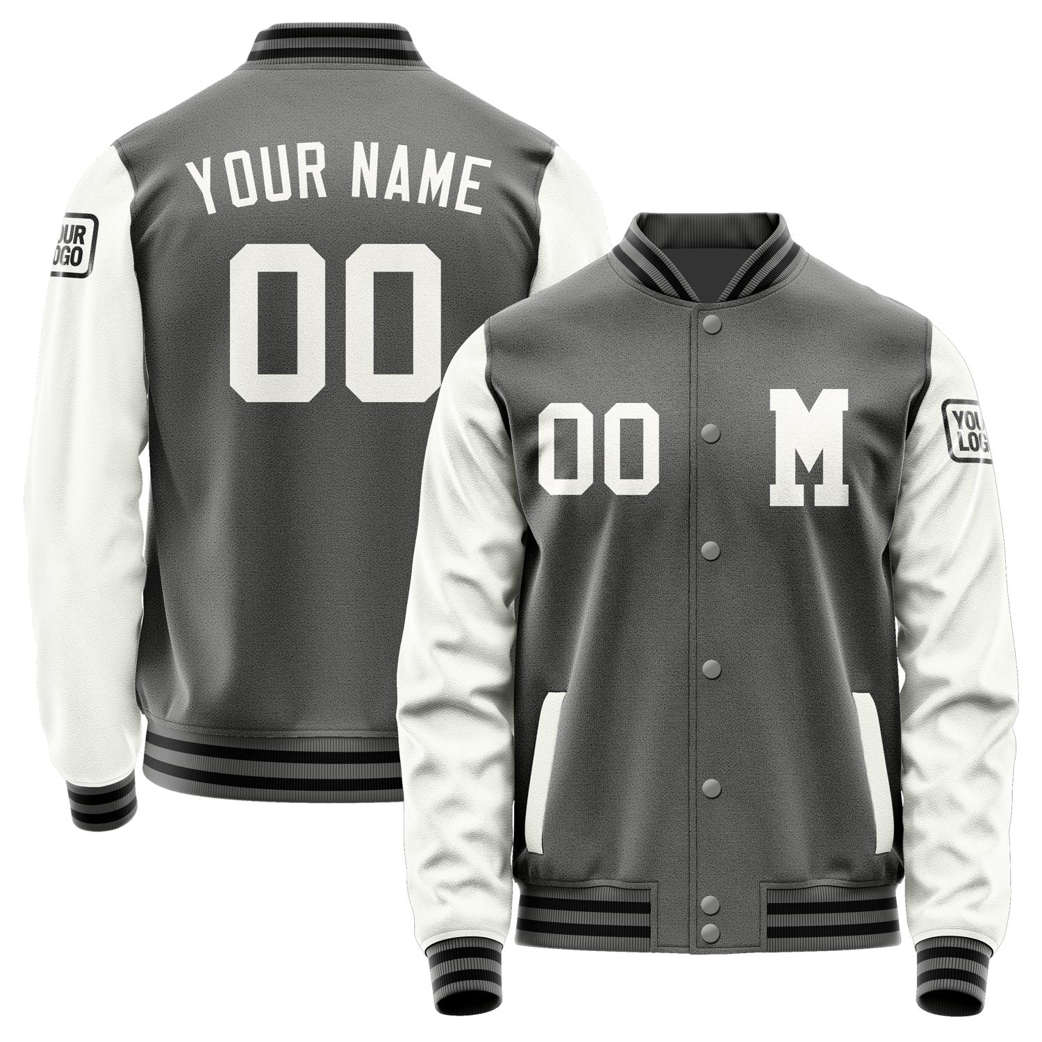 Custom Dark Grey White Jacket Jb2020182017181817