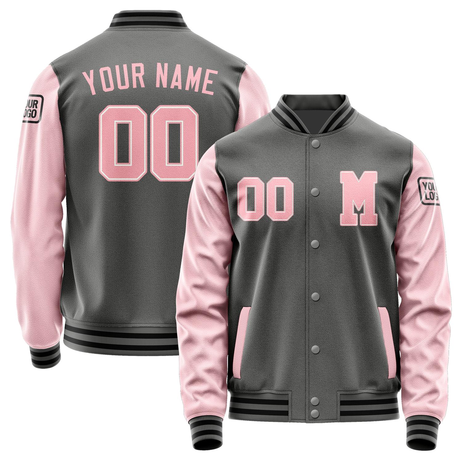 Custom Dark Grey Light Pink Jacket Jb2020212017211817